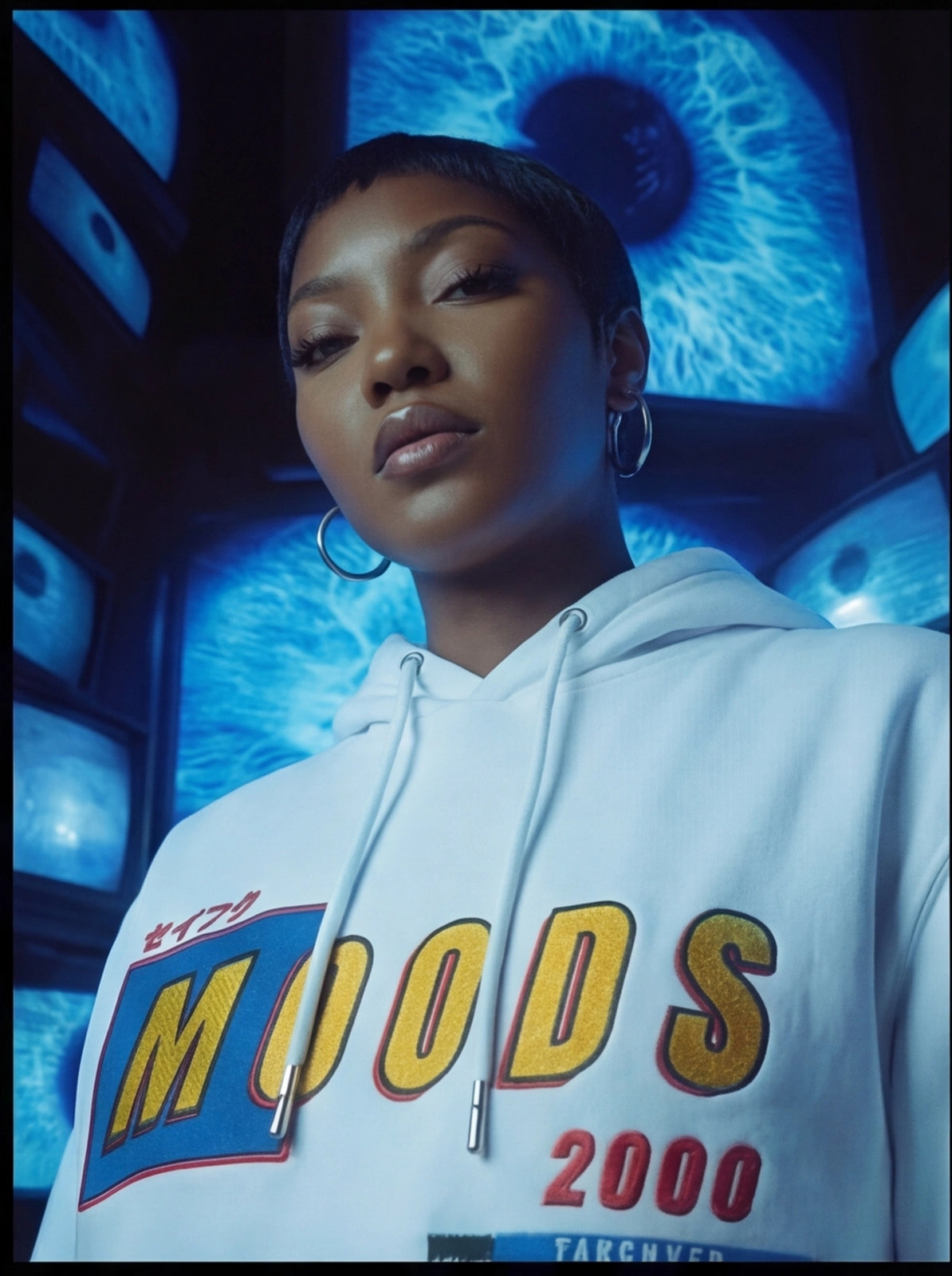Moods White Hoodie